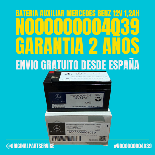 Batería de respaldo AGM 12V 1.2Ah Mercedes-Benz (N000000004039) – Original