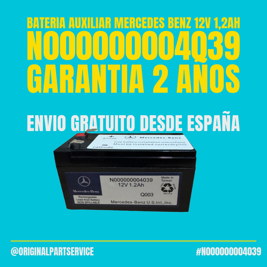 Batería de respaldo AGM 12V 1.2Ah Mercedes-Benz (N000000004039) – Original